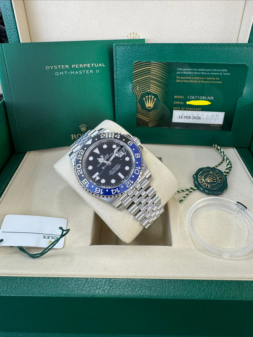 Rolex GMT-Master II "BatGirl" 2026 126710BLNR Jubilee Full Stickers