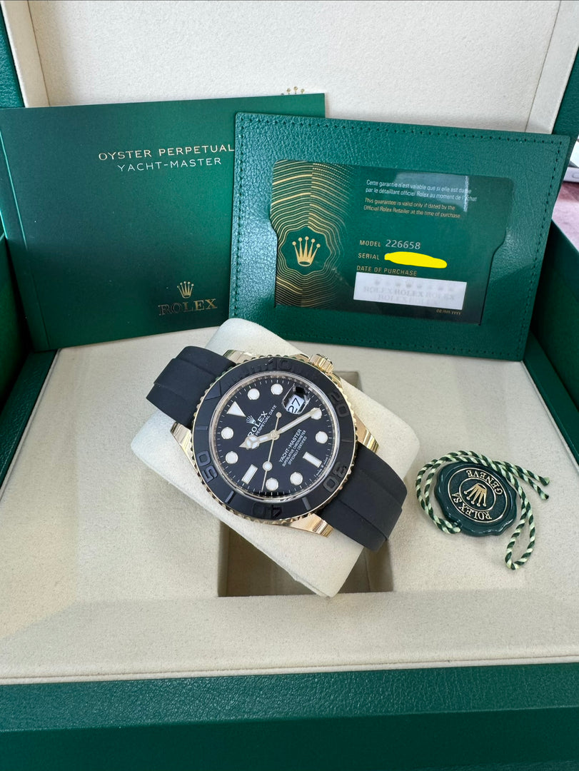 Rolex Yacht-Master 42mm 2026 226658 OysterFlex Full Stickers Open Card
