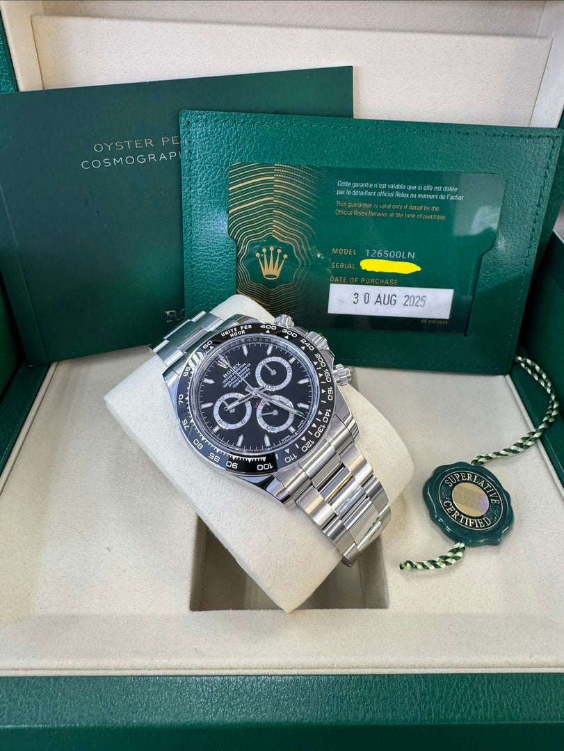 Rolex Daytona 126500LN 2025 "Darth Vader" New