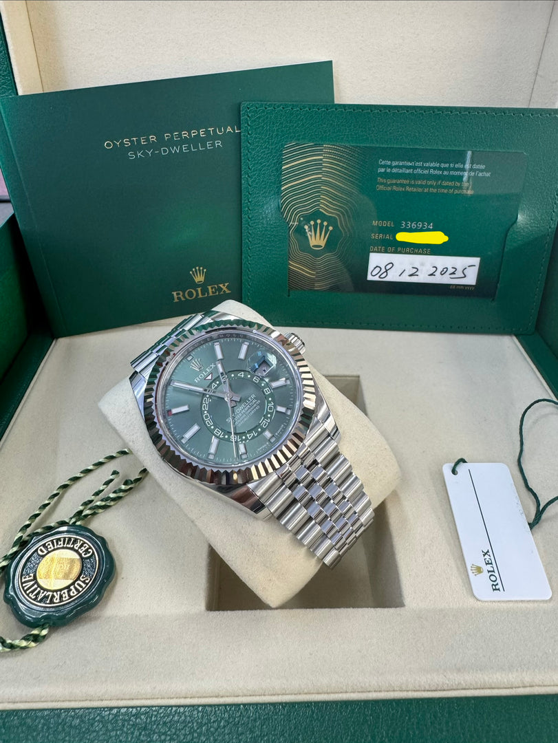 Rolex Sky-Dweller 336934 Mint Green Dial 2025 Jubilee