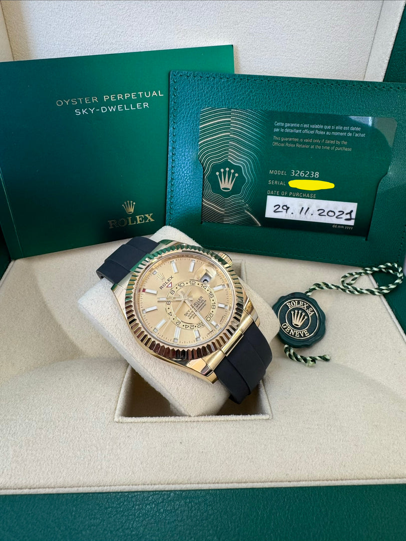 Rolex Sky-Dweller Oyster-Flex 326238 Champagne Dial 2021