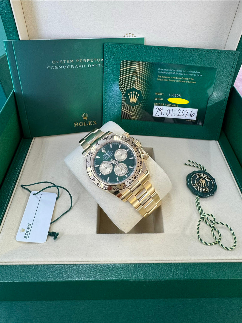 Rolex Daytona 126508 Unworn Card 2026 John Mayer 2.0 Dial