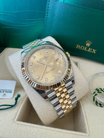 Load image into Gallery viewer, Rolex Datejust 41 Champagne Diamond Dial 126333 2017 Jubilee