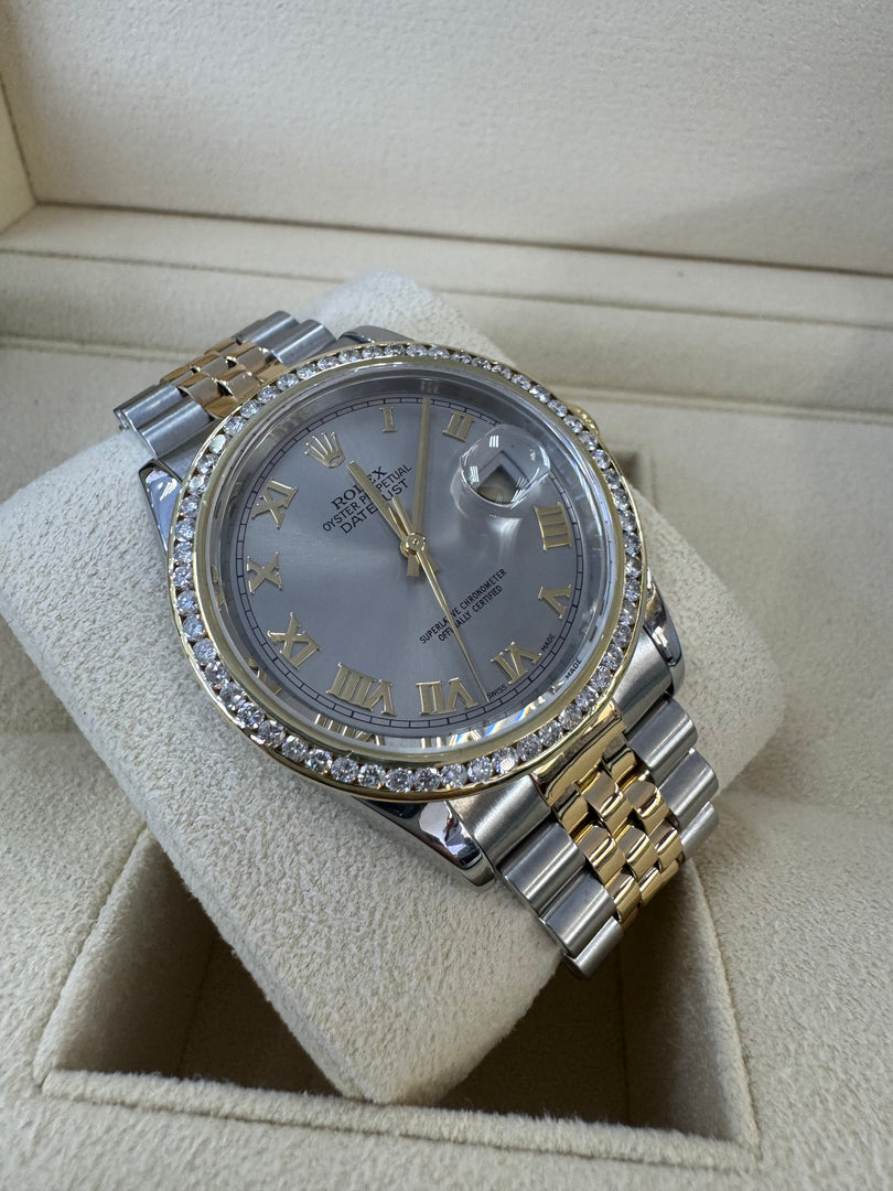 Rolex Datejust 36mm 16203 36mm Grey Roman Jubilee