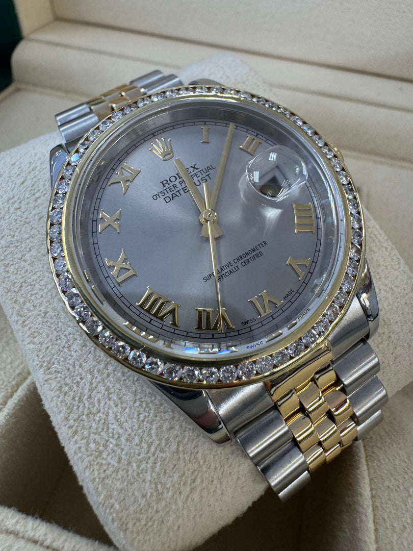 Rolex Datejust 36mm 16203 36mm Grey Roman Jubilee