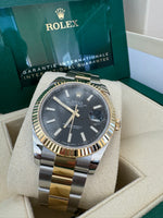 Load image into Gallery viewer, Rolex Datejust 41 Black Index Dial 126333 2024 Oyster