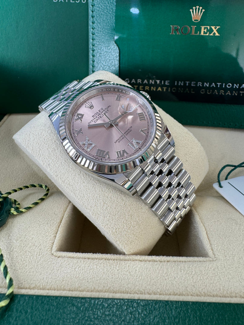Rolex Datejust 36mm 126234 2024 Pink 6&9 Diamond Dial Jubilee