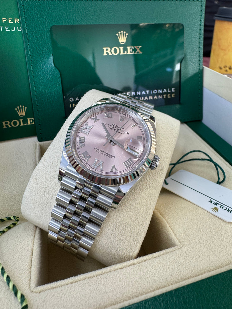 Rolex Datejust 36mm 126234 2024 Pink 6&9 Diamond Dial Jubilee