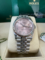 Load image into Gallery viewer, Rolex Datejust 36mm 126234 2024 Pink 6&amp;9 Diamond Dial Jubilee
