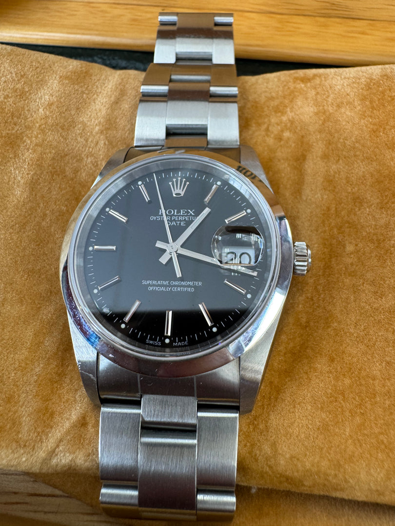 Rolex Oyster Perpetual 34mm 2000 Black Dial 15200