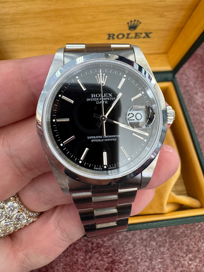 Rolex Oyster Perpetual 34mm 2000 Black Dial 15200