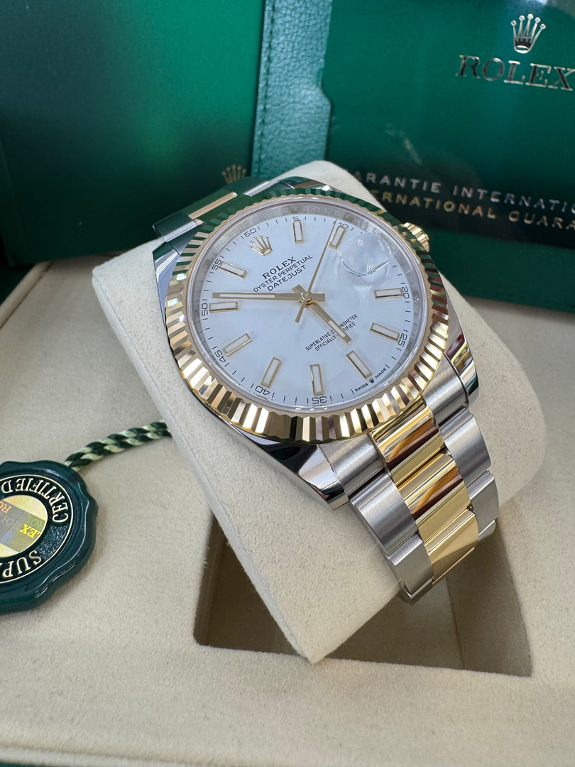 Rolex Datejust 41 White Index Dial 126333 2025 Oyster