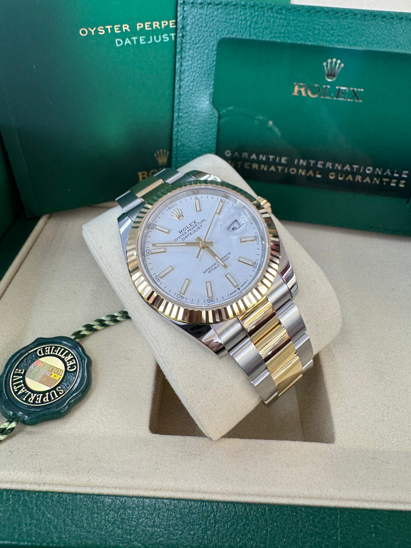 Rolex Datejust 41 White Index Dial 126333 2025 Oyster