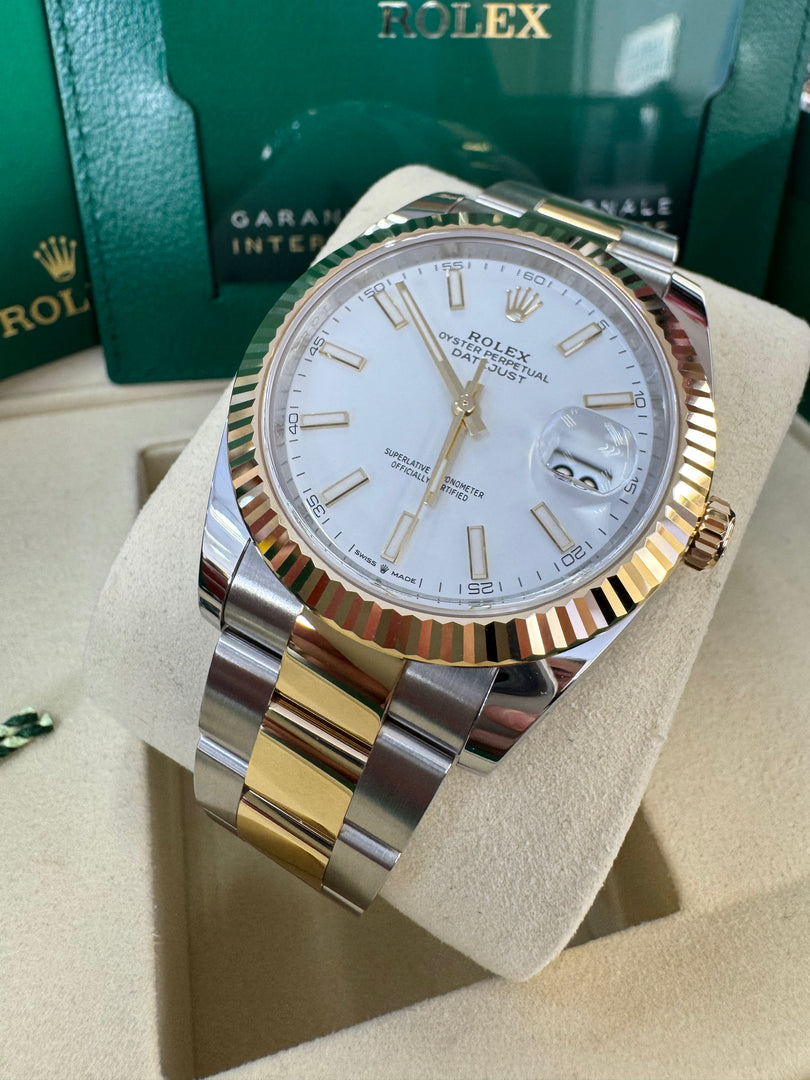Rolex Datejust 41 White Index Dial 126333 2025 Oyster