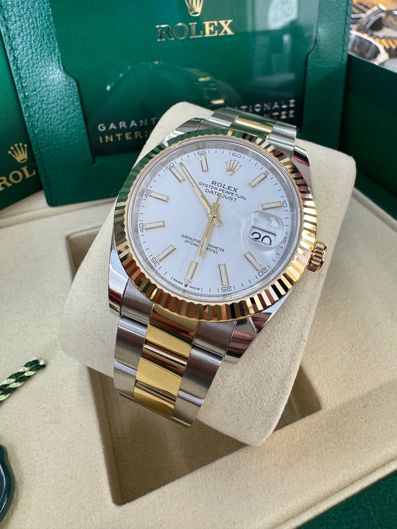 Rolex Datejust 41 White Index Dial 126333 2025 Oyster