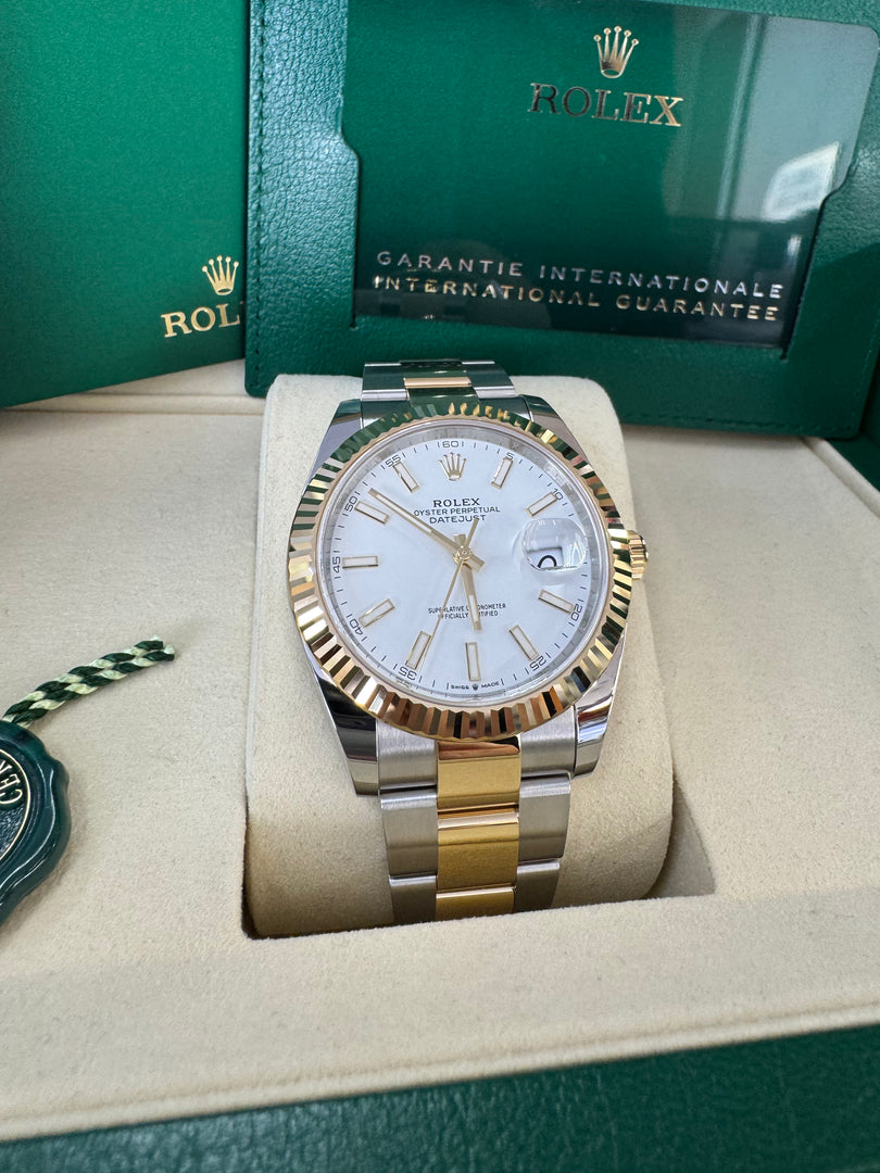 Rolex Datejust 41 White Index Dial 126333 2025 Oyster