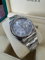 Rolex Datejust 36mm 116200 2015 Silver Roman Dial Oyster