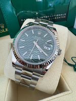 Load image into Gallery viewer, Rolex Datejust 41mm 126334 2022 Green Motif Dial Oyster