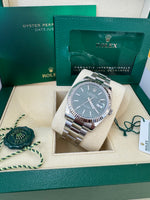 Load image into Gallery viewer, Rolex Datejust 41mm 126334 2022 Green Motif Dial Oyster