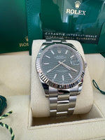 Load image into Gallery viewer, Rolex Datejust 41mm 126334 2022 Green Motif Dial Oyster