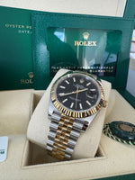 Load image into Gallery viewer, Rolex Datejust 41 Black Index Dial 126333 2024 Jubilee