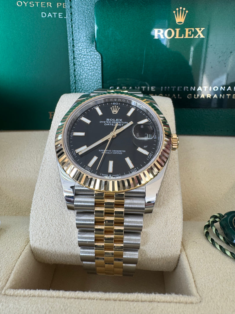Rolex Datejust 41 Black Index Dial 126333 2024 Jubilee