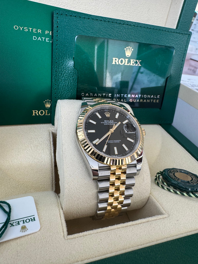 Rolex Datejust 41 Black Index Dial 126333 2024 Jubilee