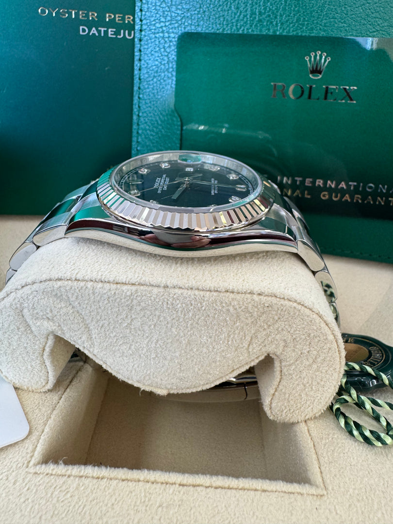 Rolex Datejust 41mm 126334 2021 Blue Diamond Dial Oyster