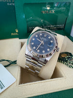 Load image into Gallery viewer, Rolex Datejust 41mm 126334 2021 Blue Diamond Dial Oyster