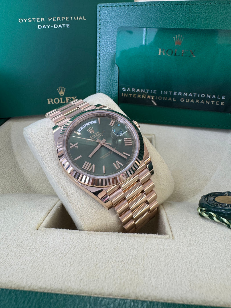 Rolex Day-Date 40 Olive Dial 228235 2025 (60th Anniversary)