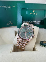 Load image into Gallery viewer, Rolex Day-Date 40 Olive Dial 228235 2025 (60th Anniversary)