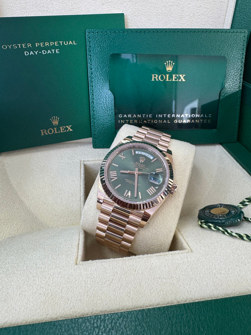 Rolex Day-Date 40 Olive Dial 228235 2025 (60th Anniversary)