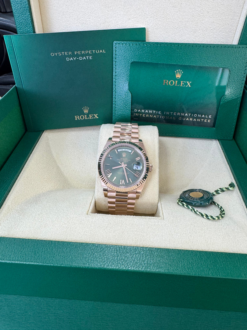 Rolex Day-Date 40 Olive Dial 228235 2025 (60th Anniversary)