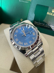 Rolex Datejust 41mm 126334 2025 Blue Roman Dial Oyster