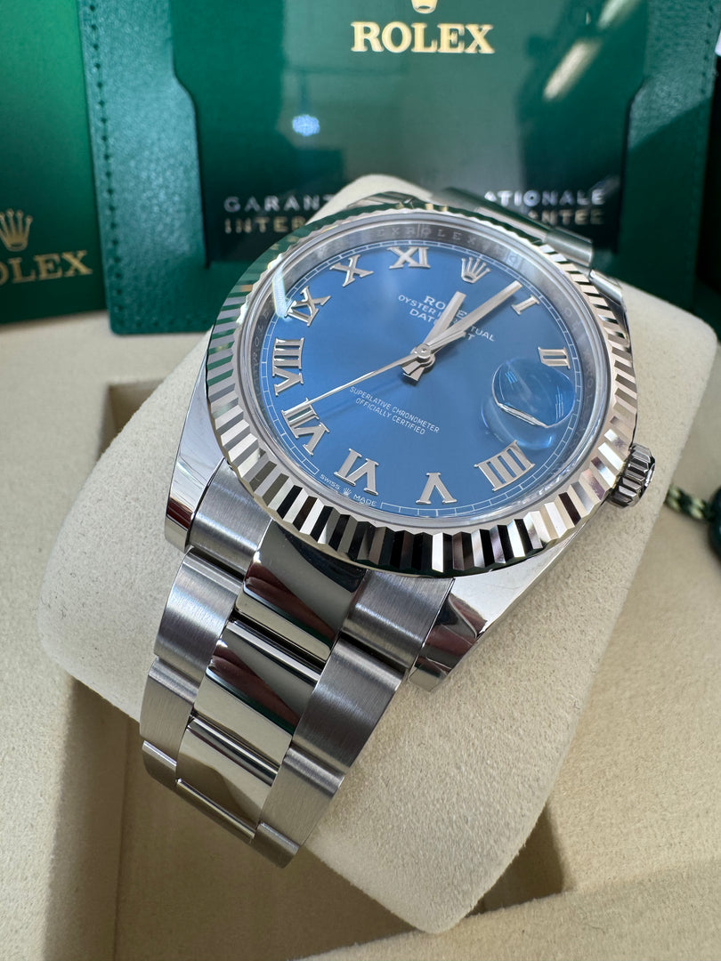 Rolex Datejust 41mm 126334 2025 Blue Roman Dial Oyster
