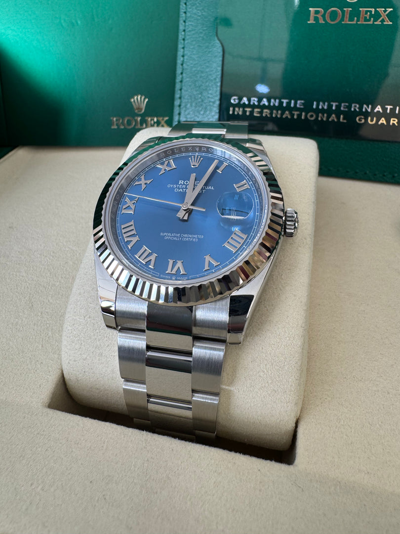 Rolex Datejust 41mm 126334 2025 Blue Roman Dial Oyster