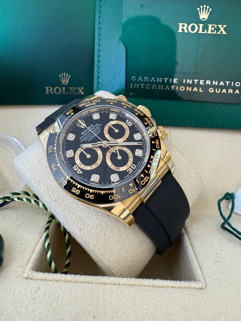 Rolex Daytona 116518LN OysterFlex Black Diamond Dial 2021