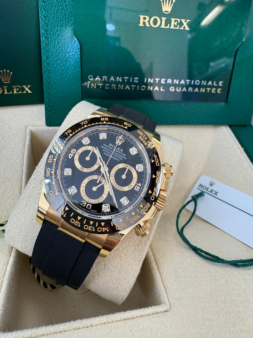 Rolex Daytona 116518LN OysterFlex Black Diamond Dial 2021