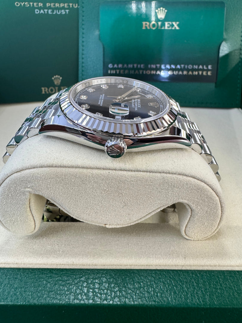 Rolex Datejust 41mm 126334 2025 Blue Diamond Dial Jubilee