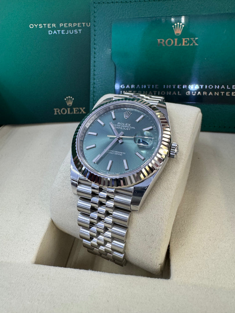Rolex Datejust 41mm 126334 2026 Mint Green Dial Jubilee