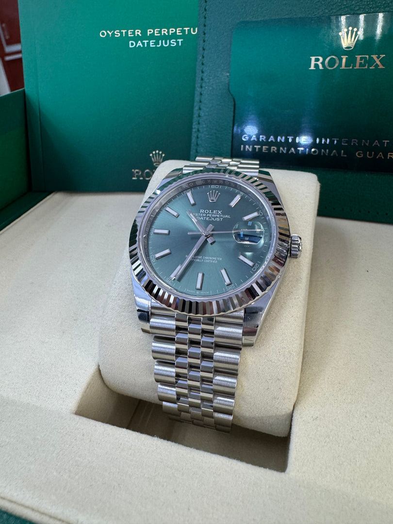 Rolex Datejust 41mm 126334 2026 Mint Green Dial Jubilee