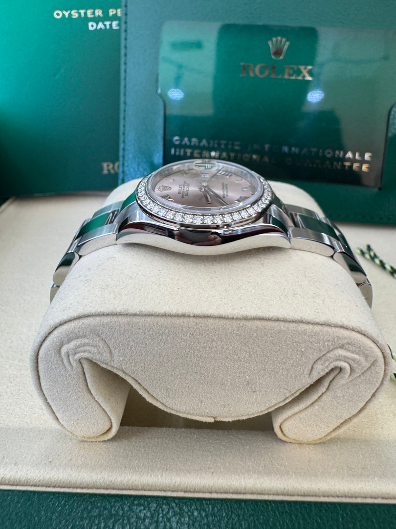 Rolex Datejust 28mm 279384RBR 2024 Pink Roman Dial Oyster