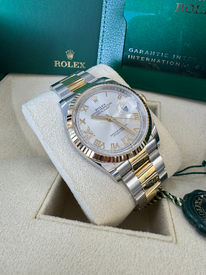 Rolex Datejust 36mm 126233 2026 Silver Diamond 6&9 Dial