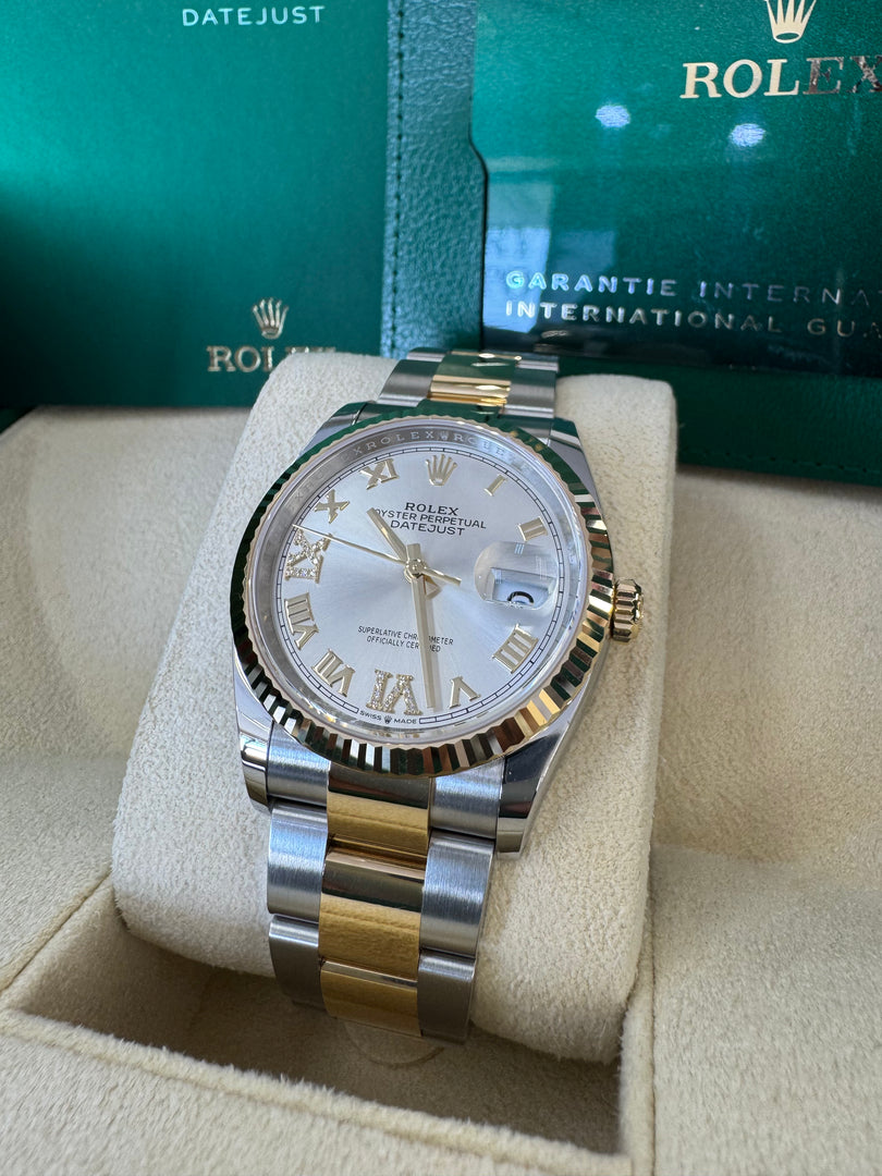Rolex Datejust 36mm 126233 2026 Silver Diamond 6&9 Dial