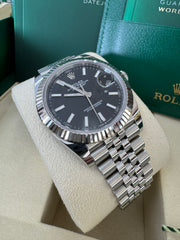 Rolex Datejust 41mm 126334 2025 Black Index Dial Jubilee