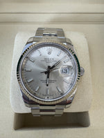Load image into Gallery viewer, Rolex Datejust 34mm 115234 2008 Silver Dial Oyster