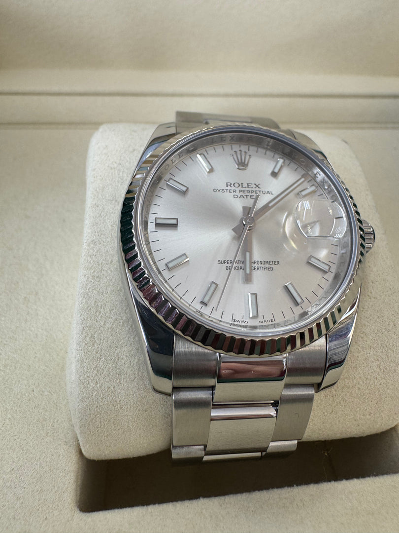 Rolex Datejust 34mm 115234 2008 Silver Dial Oyster