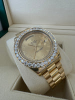 Load image into Gallery viewer, Rolex Day-Date 41mm 2015 Champagne Dial 218238 Diamond Bezel 5.00ct
