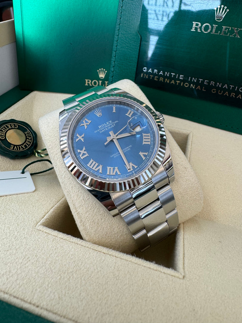 Rolex Datejust 41mm 126334 2024 Blue Azzuro Dial Oyster