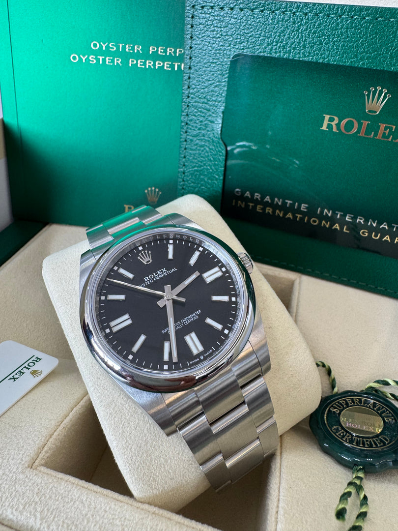 Rolex Oyster Perpetual 41mm 2024  Black Dial 124300